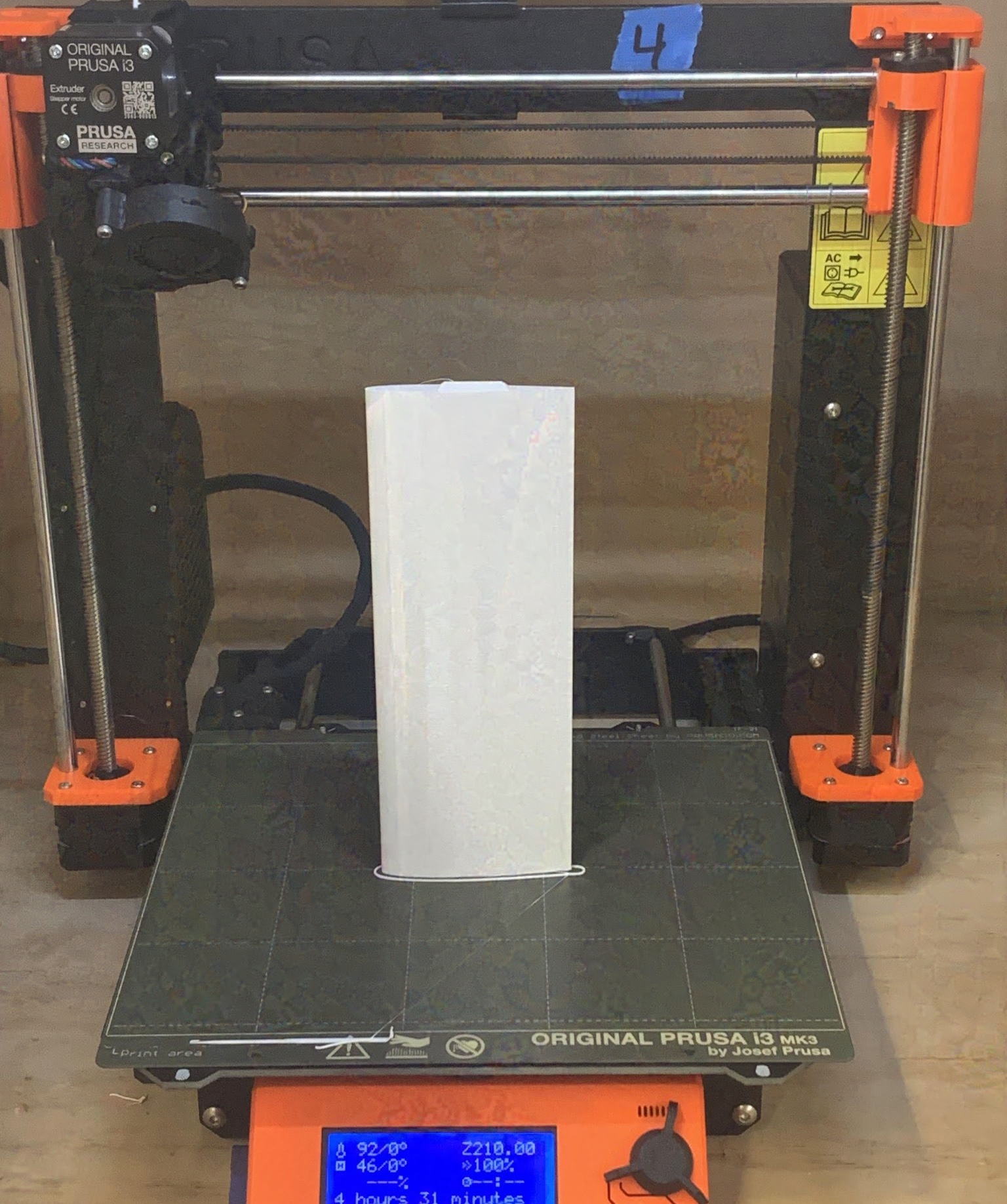 Prusa Mk3 printing a blade core section