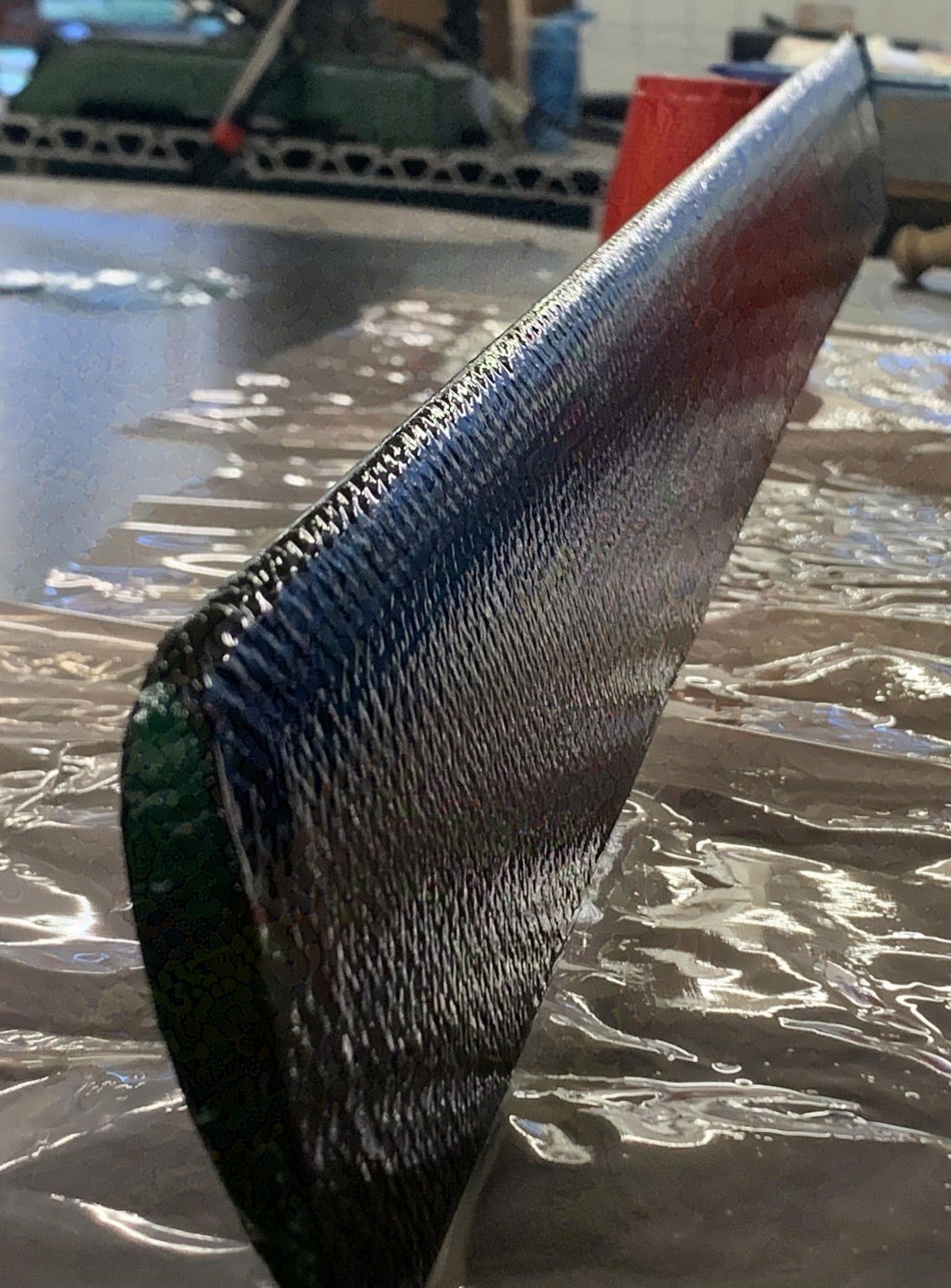 Finished blade after sanding and resin coat