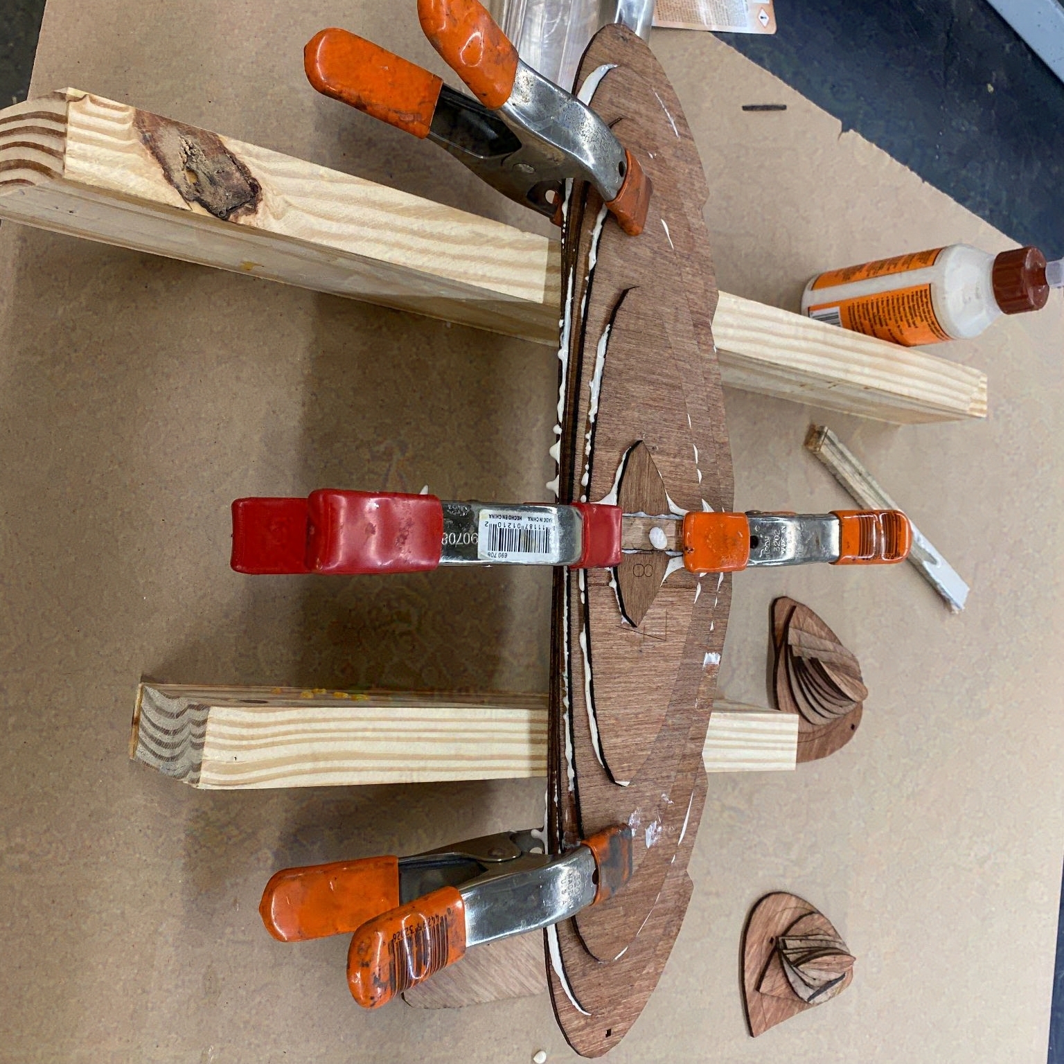 Failed Hydrofoil w/Laser cut layer construction